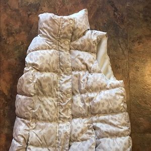 EUC Old Navy Leopard Print Puffy Vest