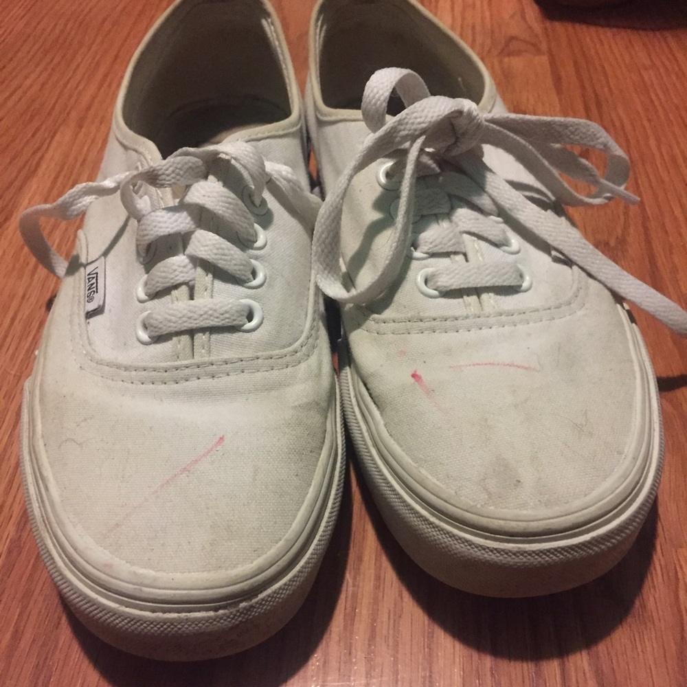 White Authentic Skate Shoe