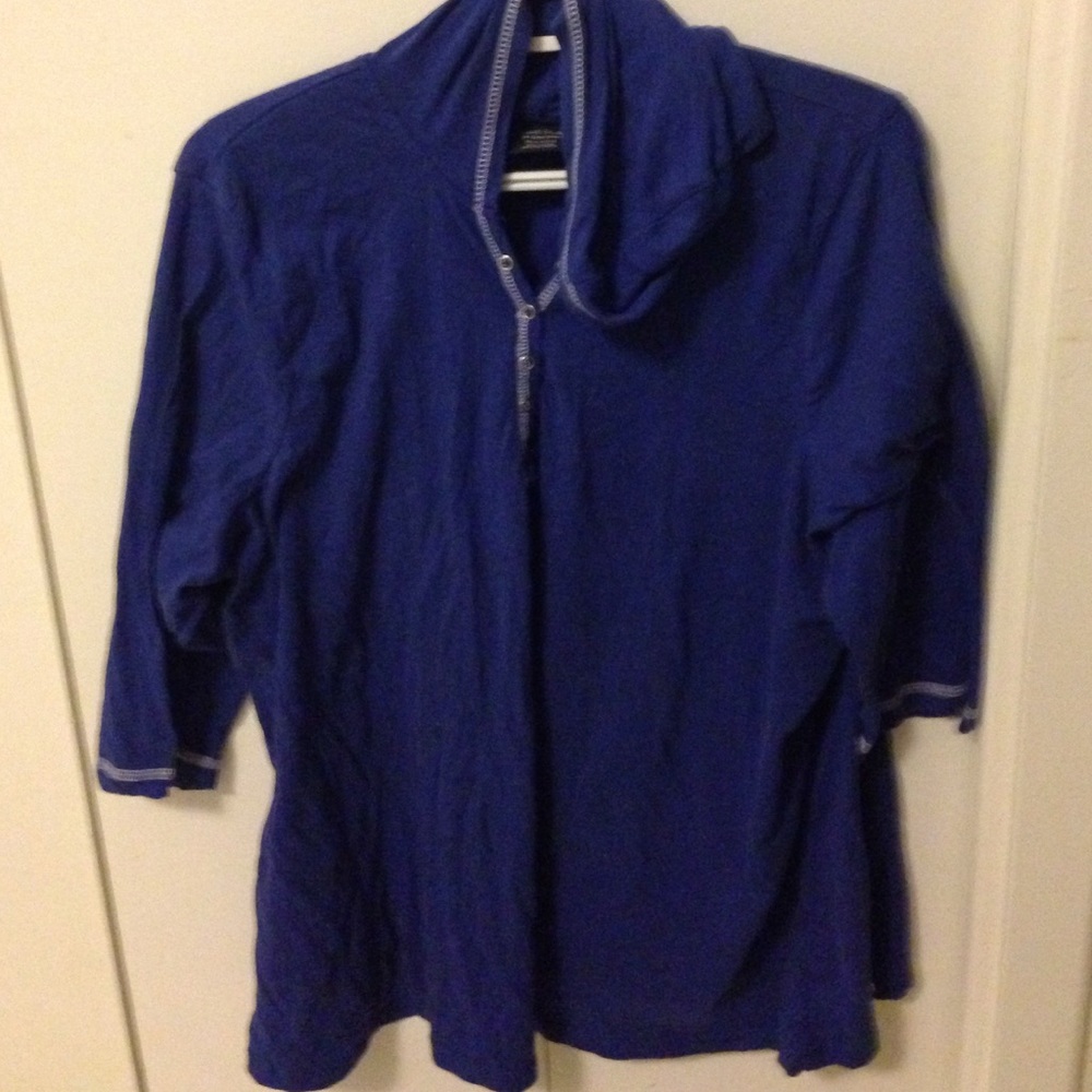 Faded glory half button up / with hood