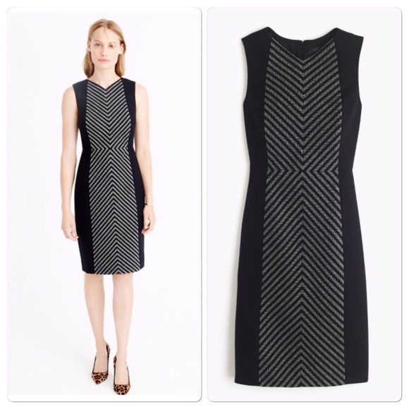 J. Crew Dresses & Skirts - 🌿J.Crew striped tweed sheath dress