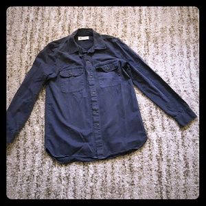 madewell boyfriend button down shirt xs