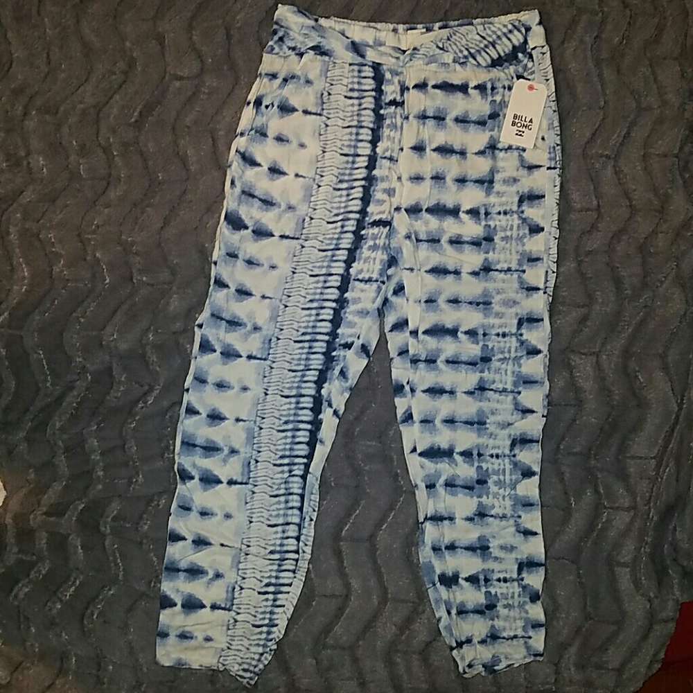 Billabong Cropped Tie Dye Linen Pants