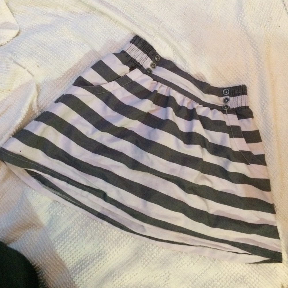 White and grey skirt