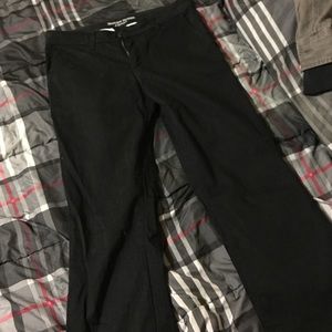 Higher rise black work pants