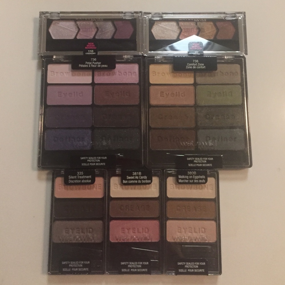 Wet & Wild and Maybelline Eyeshadow Palettes