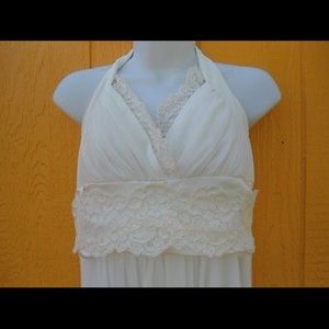 Cream halter dress