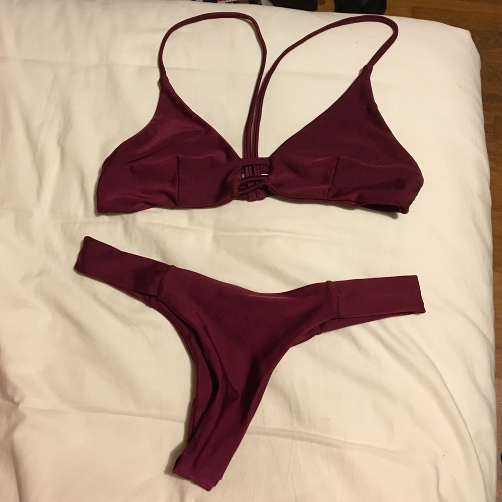 Maroon bikini set