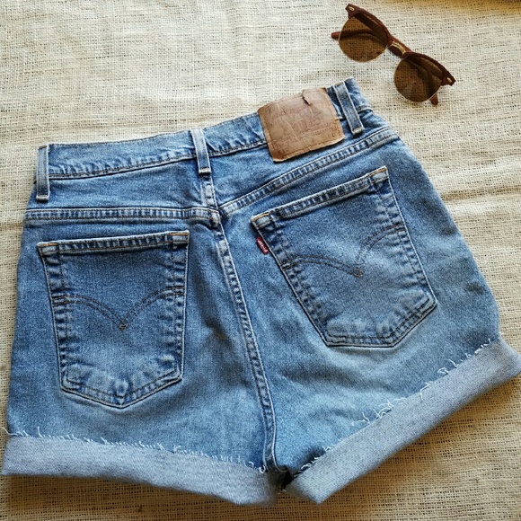 Levi's Denim - LEVI'S 512 High Waisted Cutoff Cuffed Denim Shorts