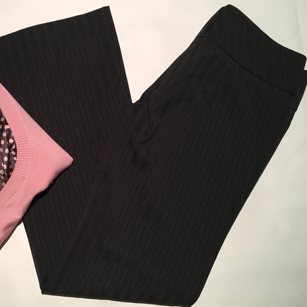 Bebe Wide-Band Striped Slacks