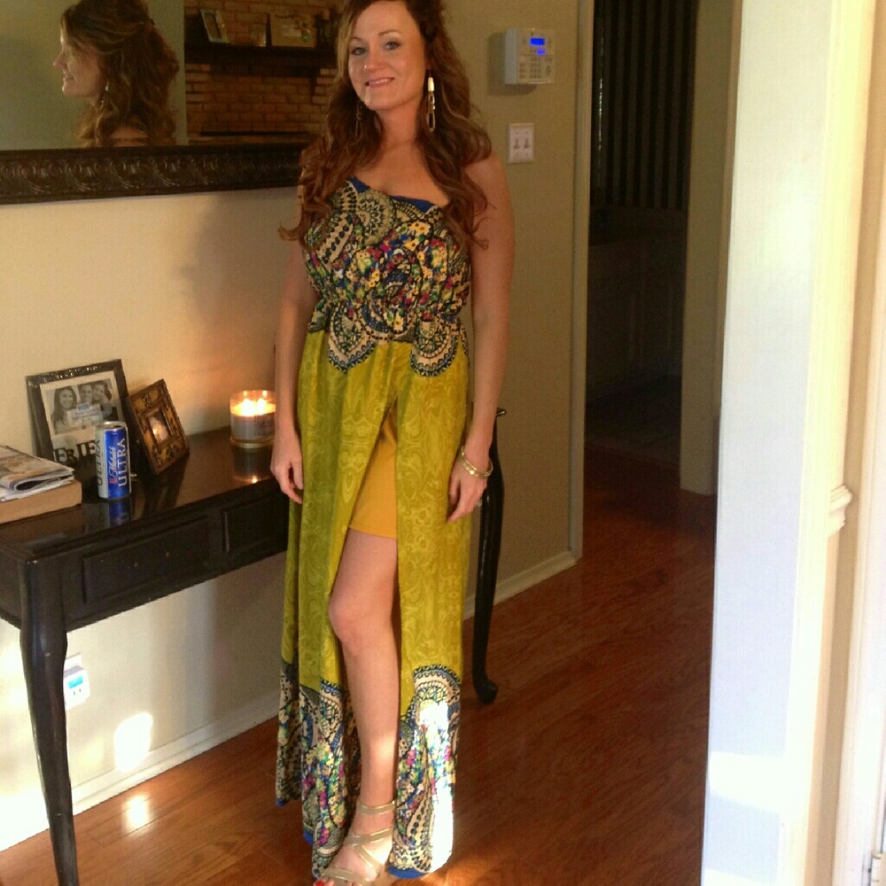 Unique Bohemian One-Shoulder Dress