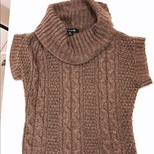 Forever 21 Turtleneck Short Sleeve Knit