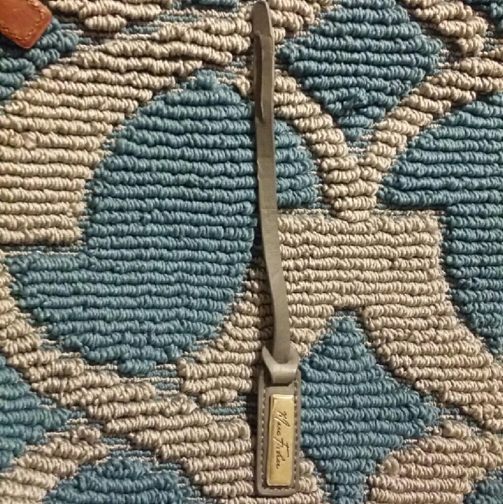 Marc Fisher Hangtag Gold/Blue Leather Charm. - Picture 3 of 3