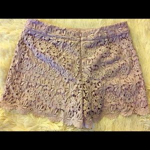 Women's High Waisted Lace Shorts
