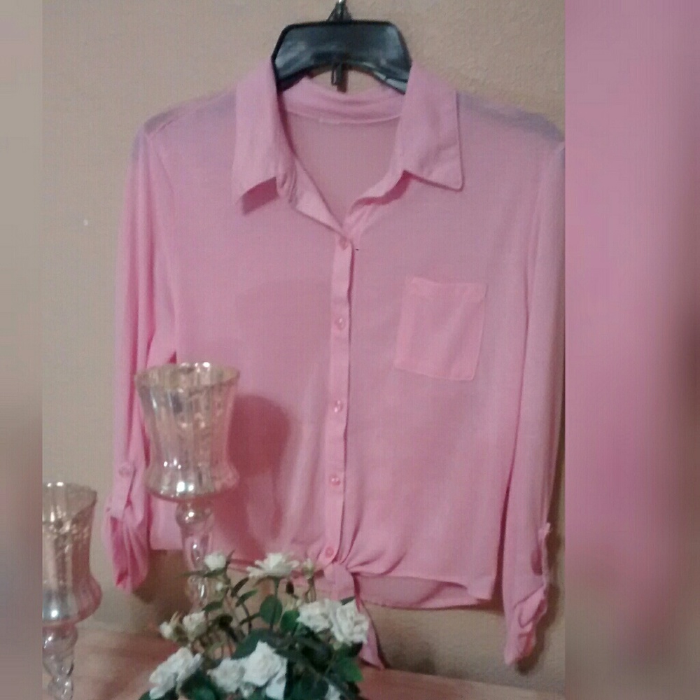 Pretty pink long sleeved tee