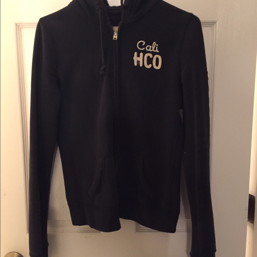 Navy Blue Hollister Zip Up