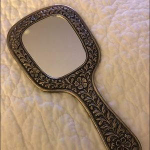 Pier One Beautiful Silver Hand or Purse Mirror