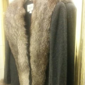 Vintage Wool fox trim Jacket