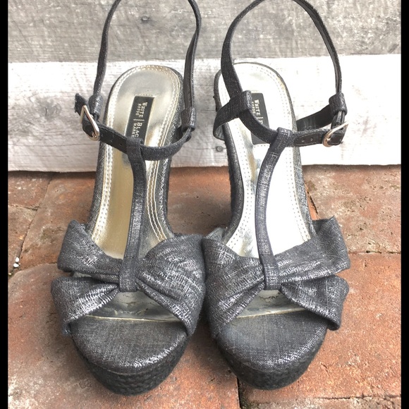 Sophie metallic black espadrille t strap sandal - Picture 3 of 4