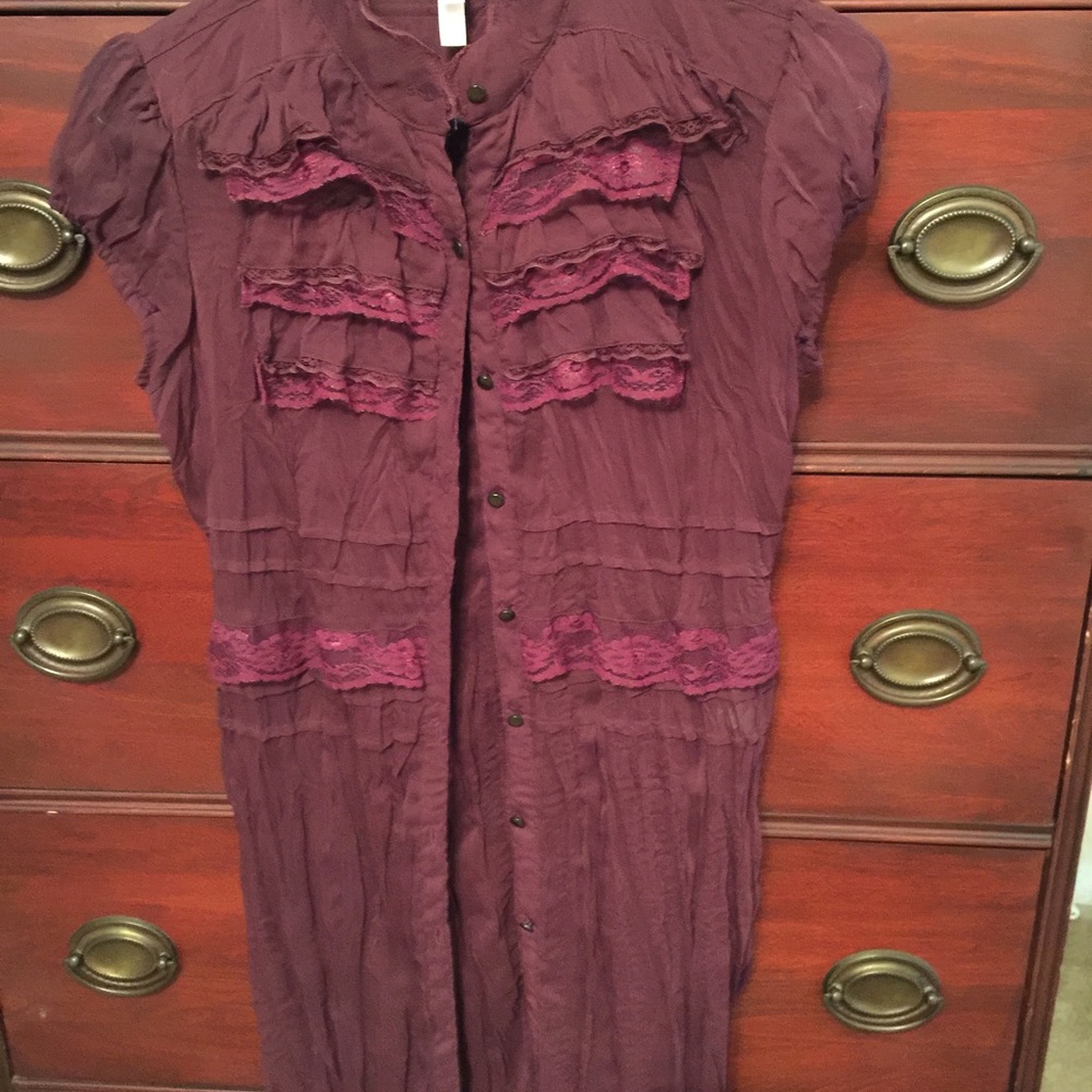 Burgundy blouse
