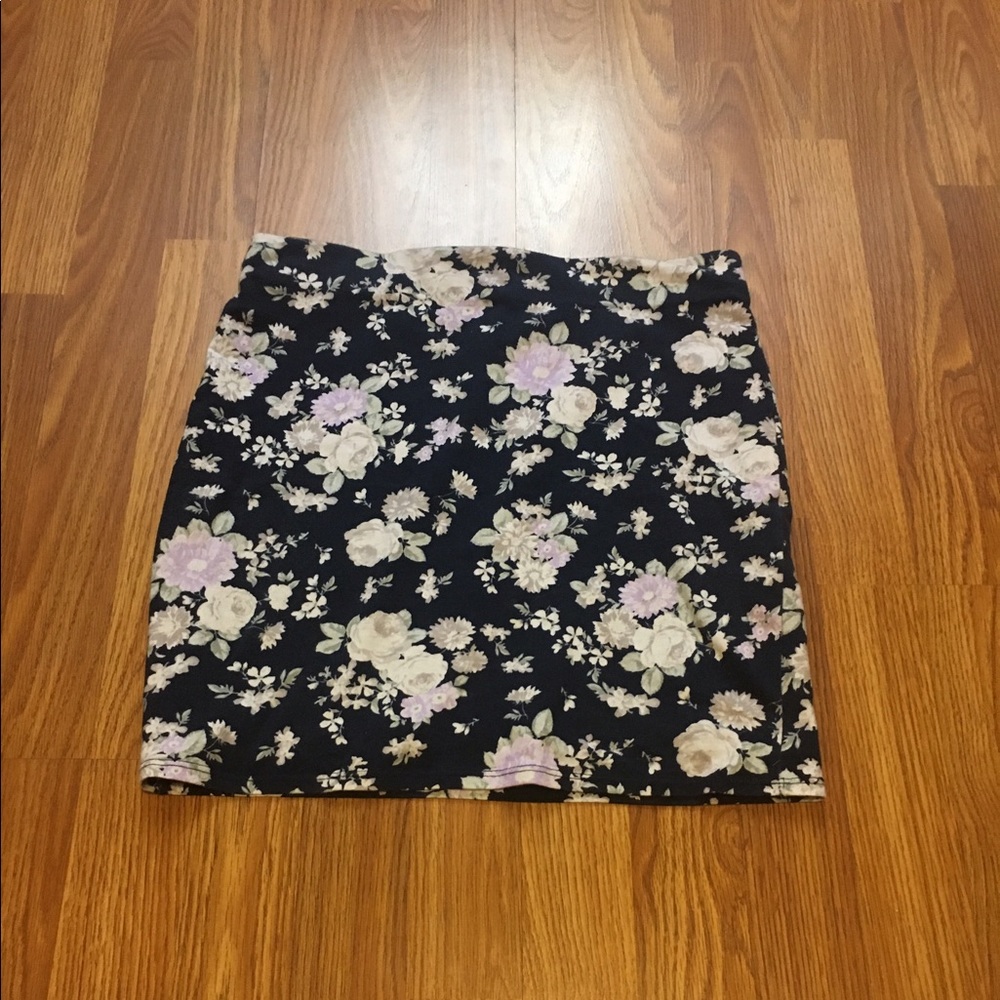 Floral pencil skirt