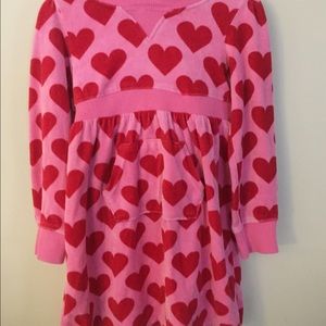 Girls 5T Gap Dress Hearts Fleece & Velour Hoodie