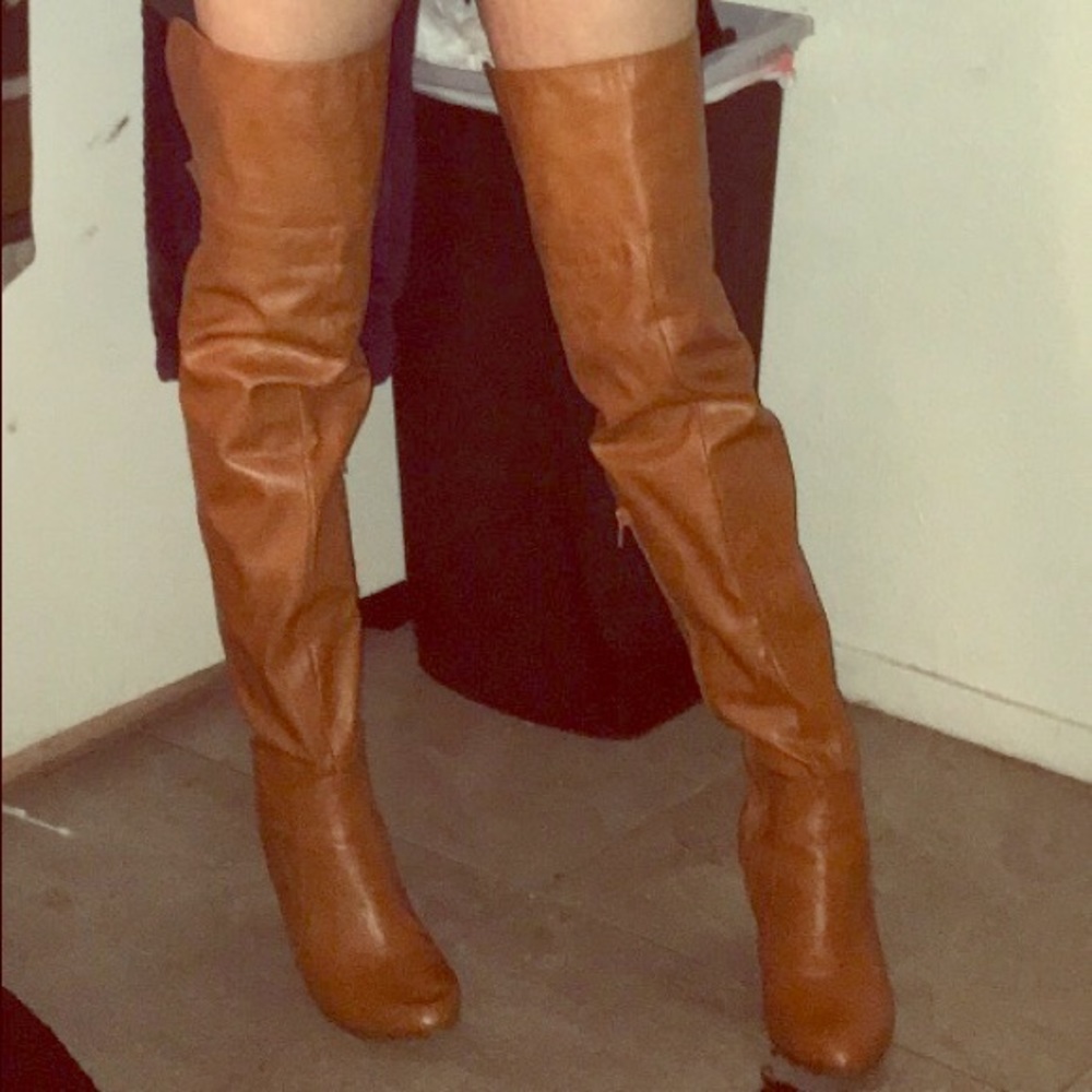 Brown thigh high/or knee high/ or calf high boots