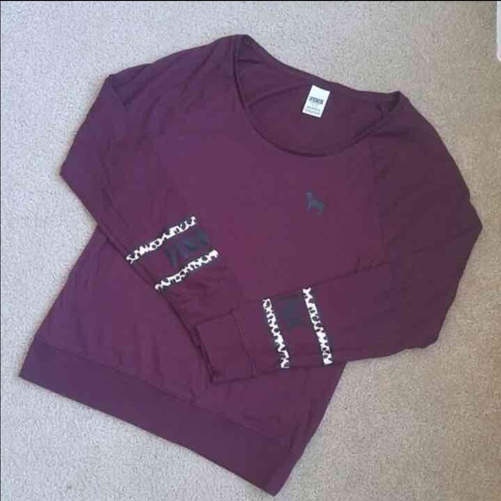 VS Pink Cheetah Henley size large