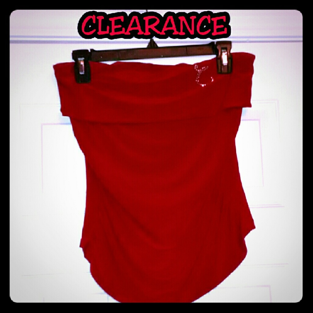Previously  Loved Red "C" initial Halter top