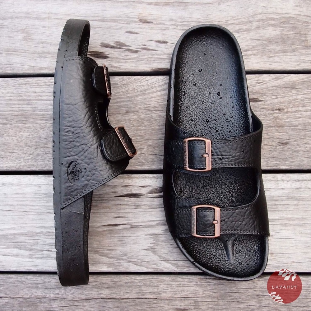 Pali Hawaii Buckle Sandals in Black - Picture 2 of 4