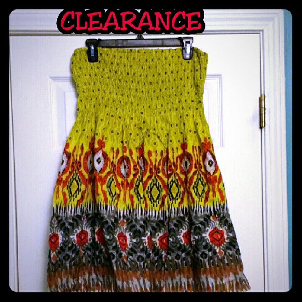 XL JRs Multi - color Halter dress (lime, red, blk)
