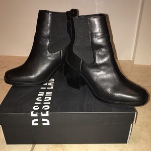Saks Design Lab Black Leather Booties