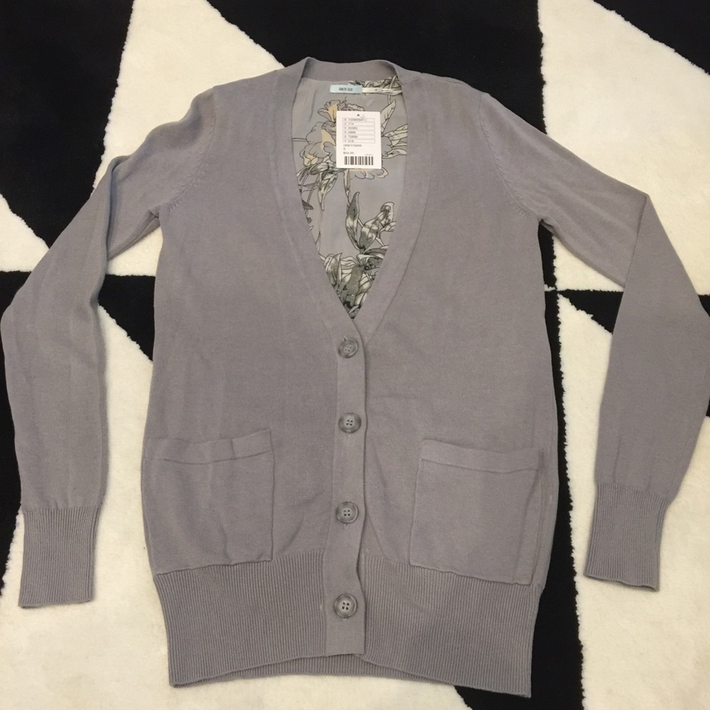 Kimichi Blue heather-grey cardigan. NWT!