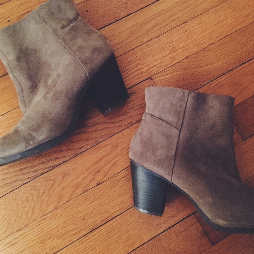 Camel Suede Booties