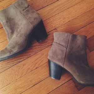 Camel Suede Booties