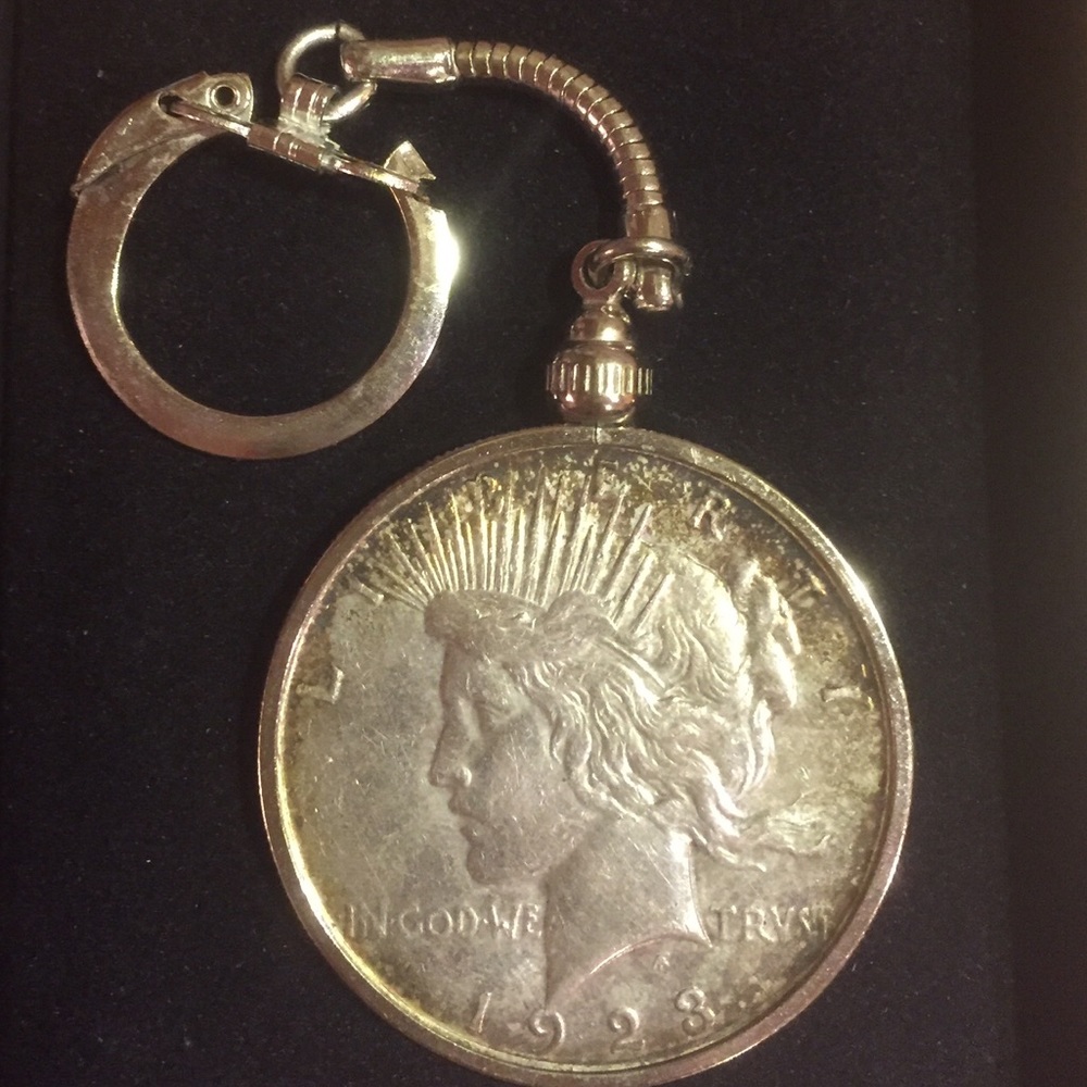1923 • US LIBERTY SILVER DOLLAR "S" / KEY CHAIN