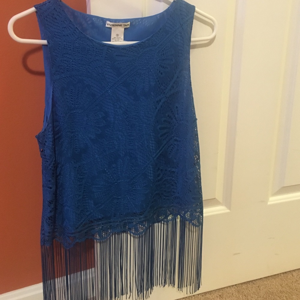 Vivienne Tam Fringed lacy top