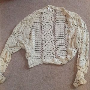 White House Black Market ivory shrug