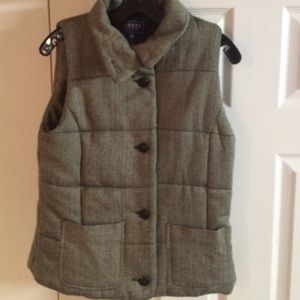 Chaps denim size medium vest herringbone pattern