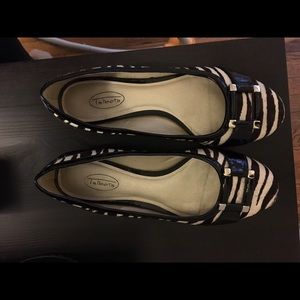 Brand new talbots zebra print flats