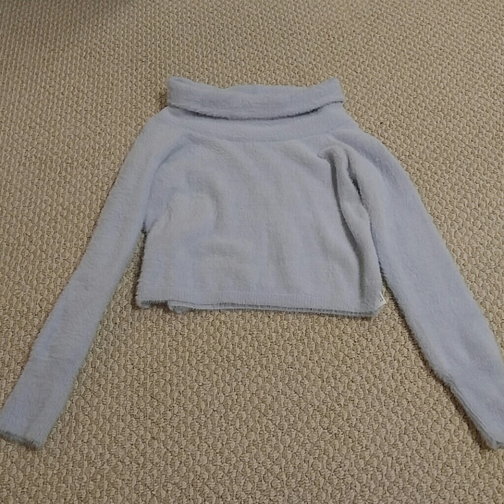 Forever 21 blue fuzzy sweater.