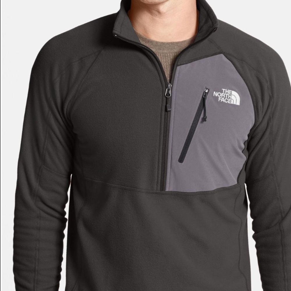 north face men's half zip fleece pullover L