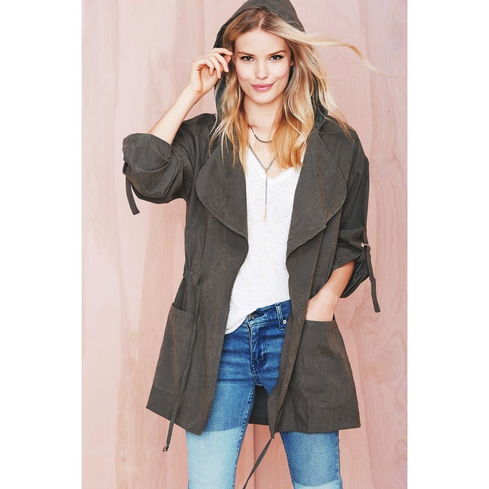 PRICE DROP- Nasty Gal Olive Anorak