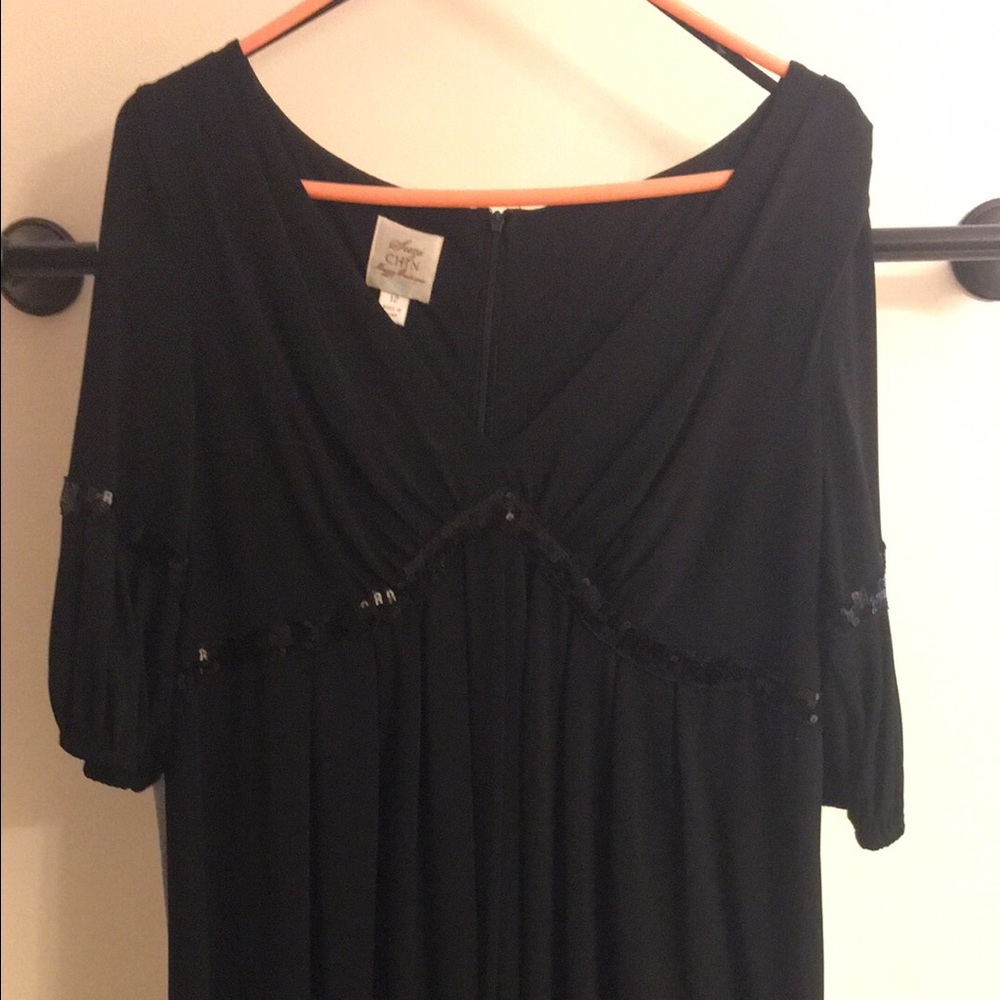 Suzi Chin empire waist with sequin detail cocktail