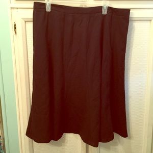 Black flare skirt