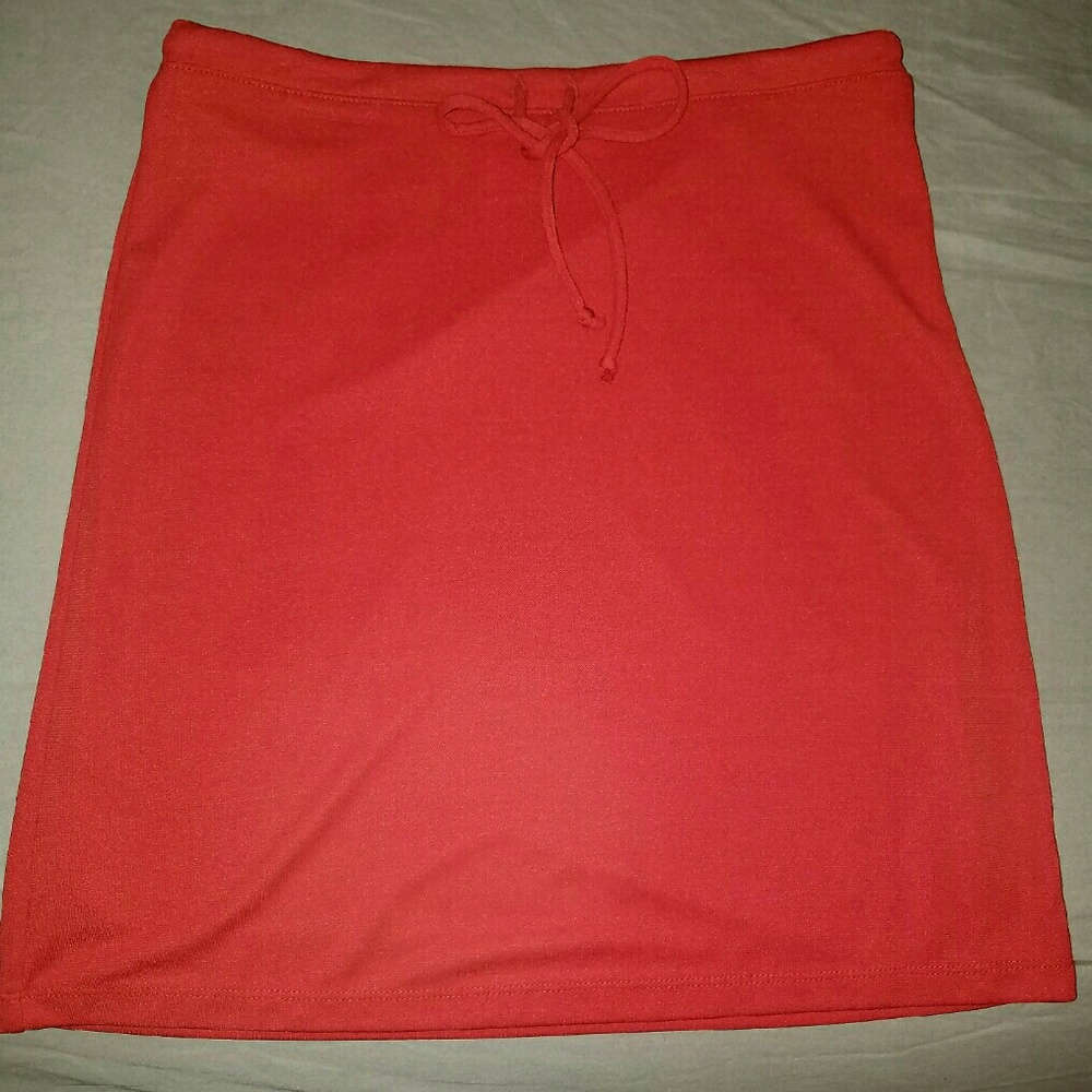 Espirit red skirt with tie string size XS