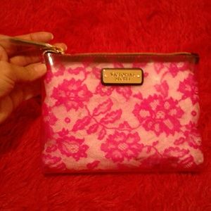 FIRM $ Victoria's Secret PINK Lace Cosmetic Bag