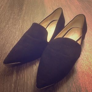 Zara flats with metal pointed toe