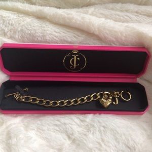 Juicy Couture Banner Heart Charm Bracelet
