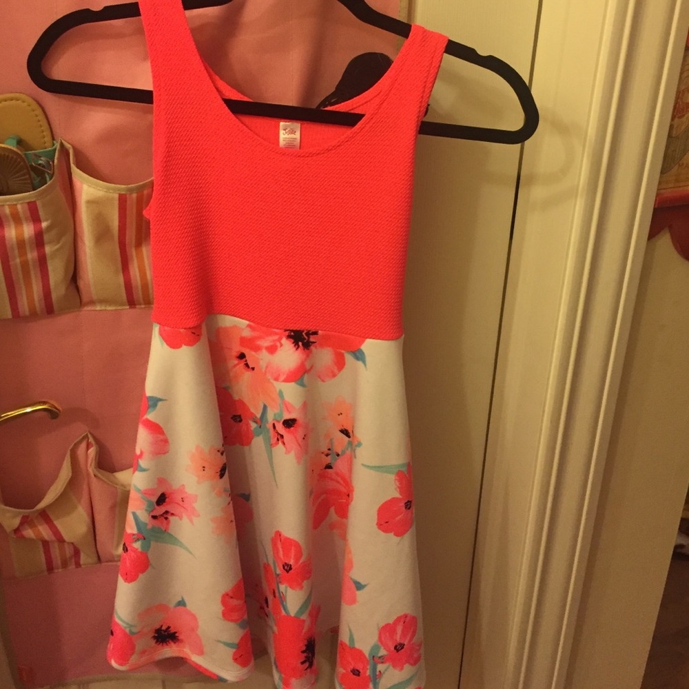 Size 10 bright floral Justice dress