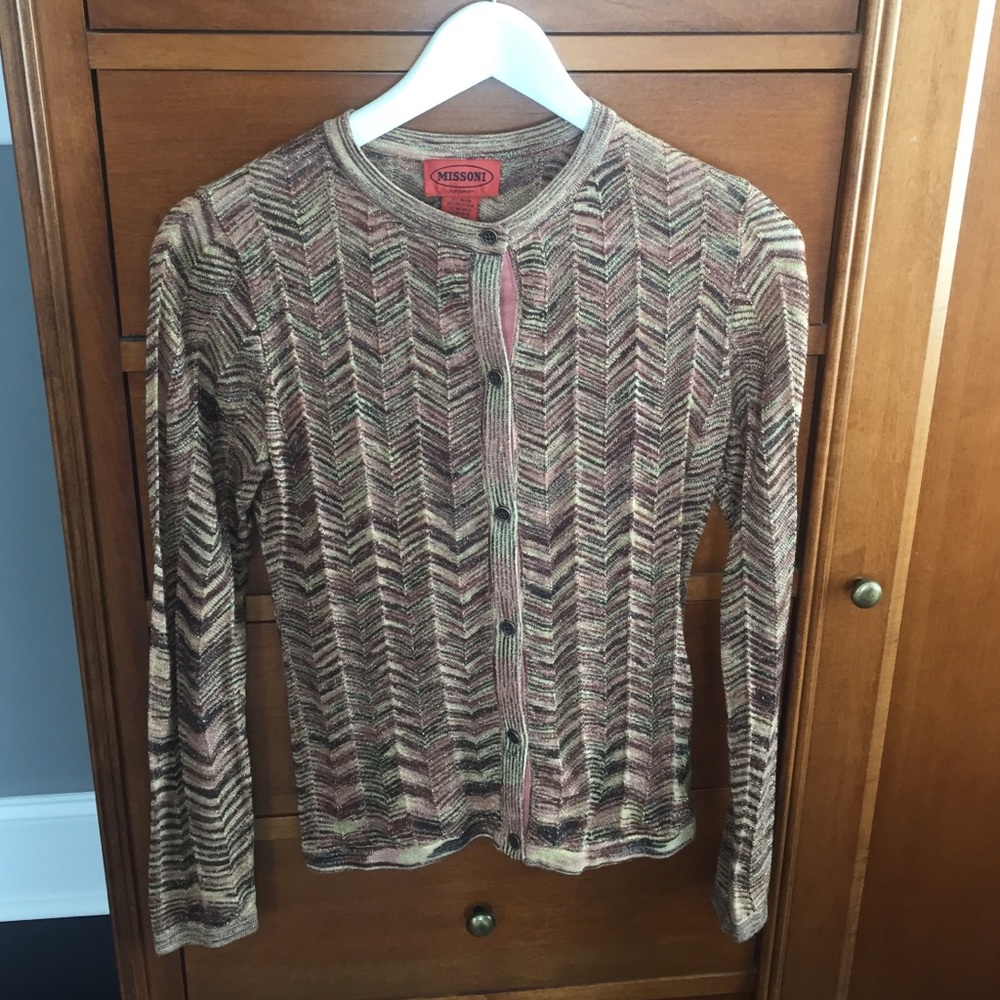 Missoni for Target gold chevron cardigan. Size S